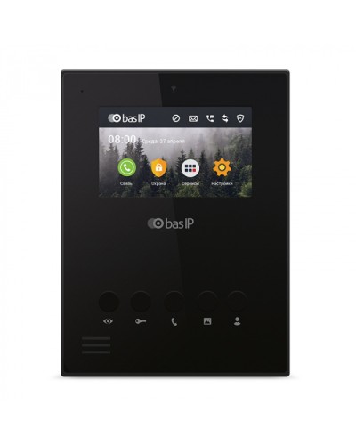 Видеодомофон BAS-IP AU-04LA BLACK в Электростали Абонентские видеоустройства Pintop.ru