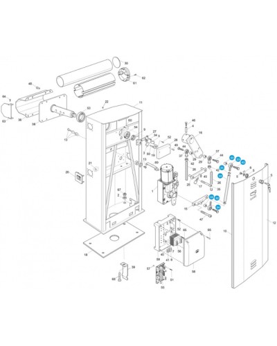 Вал деблокиратора Came 119RIG051 в Электростали Запчасти для шлагбаумов и автоматики Pintop.ru