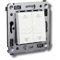 Выключатель двухклавишный в стену, "Avanti", "Ванильная дымка" DKC 4405104