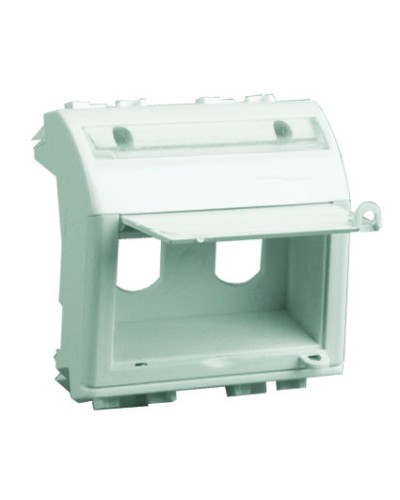 Адаптер для двух оптоволоконных разъемов типа ST, белый, 2 мод. DKC 76615B в Электростали Аксессуары для кабель-канала Pintop.ru