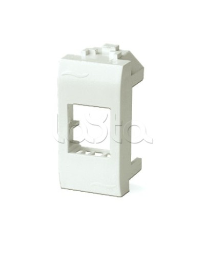 Адаптер для информационных разъемов Keystone, 1мод, белый ДКС 76607B в Электростали Распределительные коробки Pintop.ru