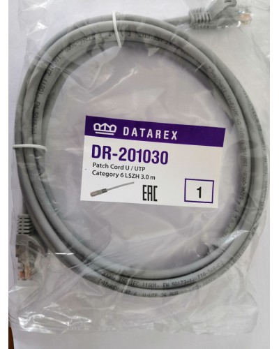 Шнур коммутационный категории 6 Datarex DR-201030 в Электростали Патчкорды (медные) Pintop.ru