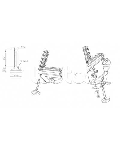 Комплект ножек опорных Elbox EMS-M12 в Электростали Аксессуары для стоек и шкафов Pintop.ru