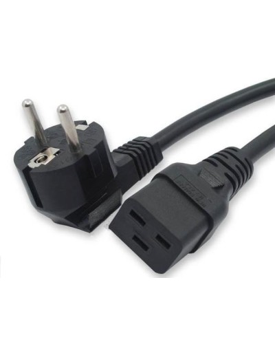 Кабель питания 1,8 м Hyperline PWC-IEC19-SHM-1.8-BK в Электростали Патч-корды и пигтейлы Pintop.ru