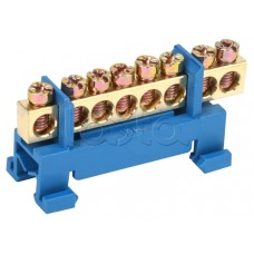 Шина нулевая изолированная с одним угловым изолятором ШНИ-6x9-8-С-С IEK (YNN10-69-8P-K07)