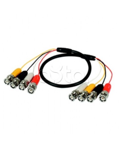 Кабель соединительный 4BNCx4BNC (штекер), 100см Lazso WC414 в Электростали Видеоусилители, Модуляторы, Делители Pintop.ru