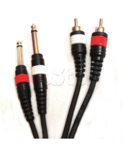 Шнур 2xJack – 2xRCA ROXTON DUL003/1M в Электростали Система оповещения и трансляции Roxton Pintop.ru
