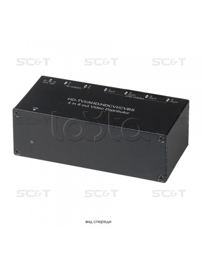 Распределитель видеосигнала HDCVI/HDTVI/AHD/CVBS SC&T CD408HD в Электростали Видеоусилители, Модуляторы, Делители Pintop.ru
